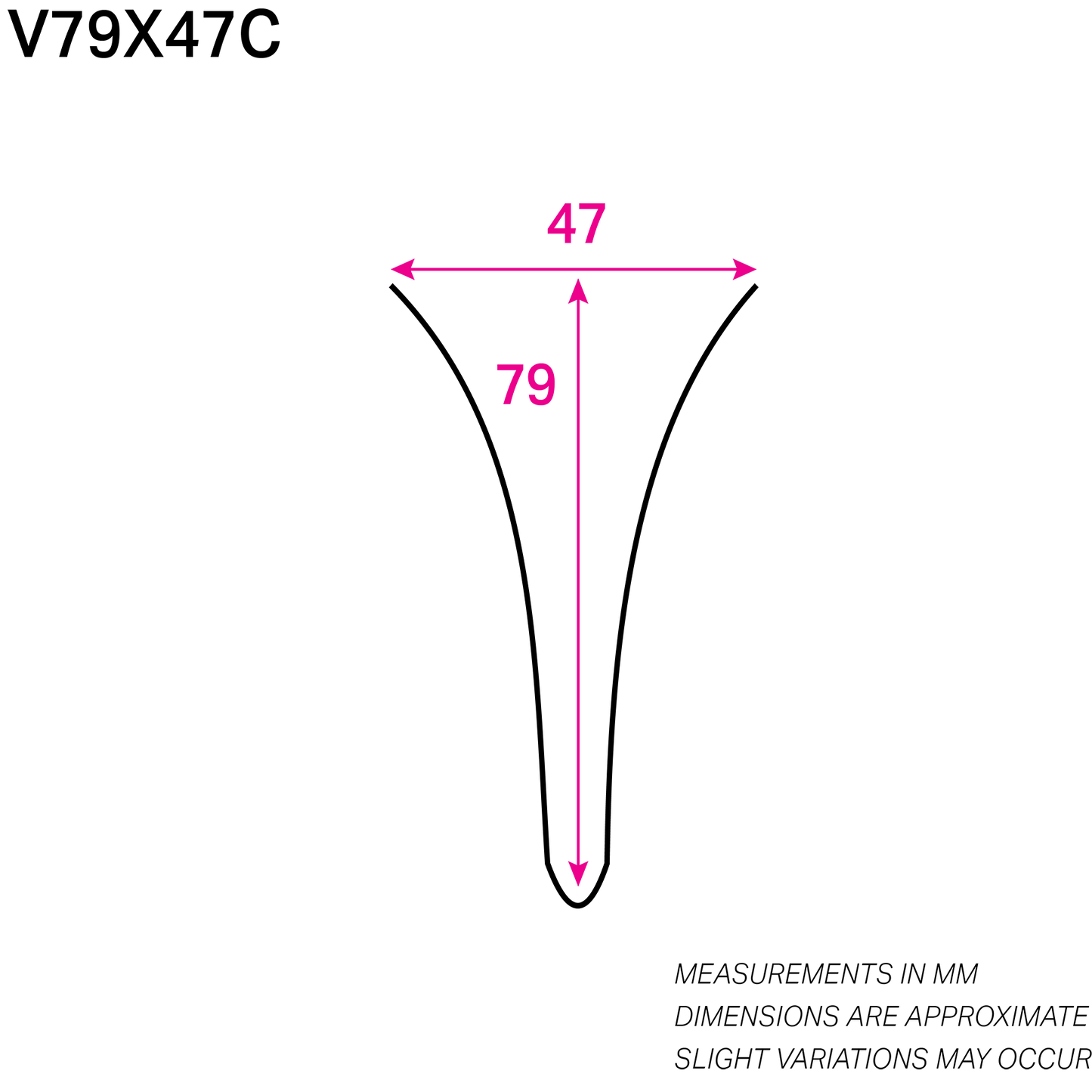 79MM x 47MM NYLON-COATED CURVED V WIRE